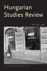 Péter Bencsik's paper in the Hungarian Studies Review